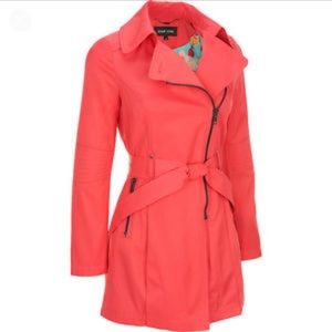 Black rivet trench coat